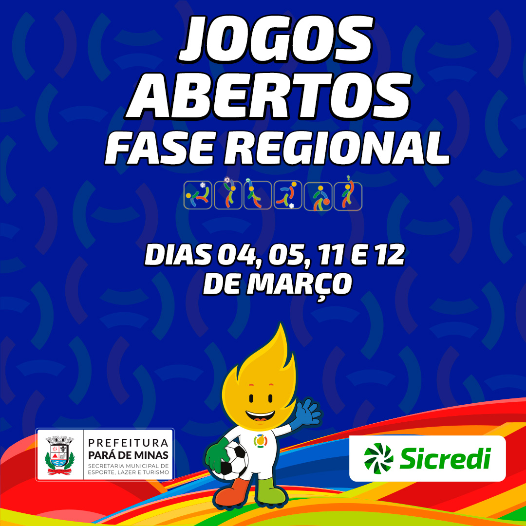 Fase Regional 2 dos Jogos Abertos acontece no fim de semana