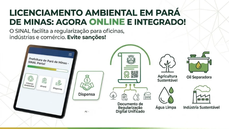 Sistema SINAL acelera regularização ambiental em Pará de Minas